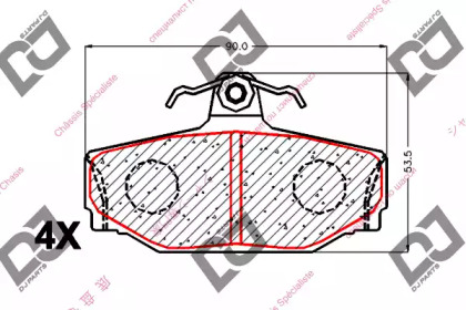 Комплект тормозных колодок DJ PARTS BP1901